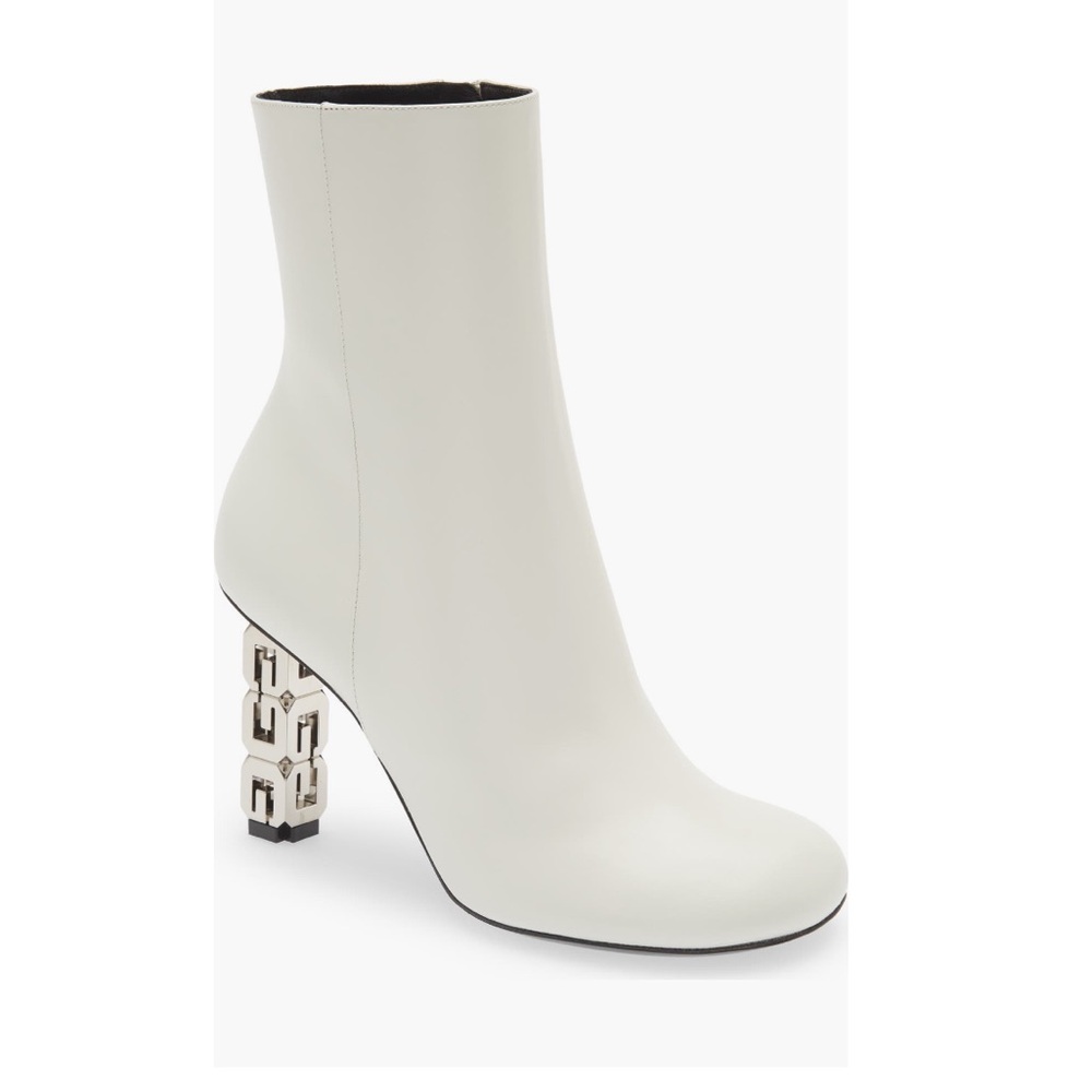 Authentic White Givenchy G-Cube Bootie